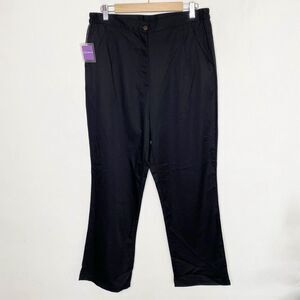 Suzanne Somers Black High Rise‎ Slacks Pants Straight Leg Pockets Women’s Large